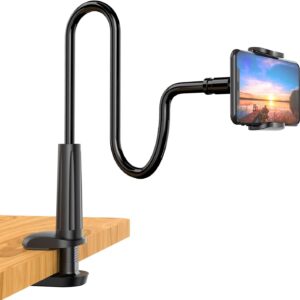 Lazy Long Arm Mobile Phone Holder Flexible Gooseneck Clamp Mount Bracket Bed